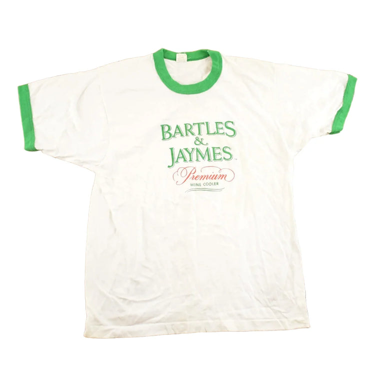Vintage 1980's Bartles Jaymes Wine Cooler Souvenir Ringer T-Shirt Mens S from propervintagecanada
