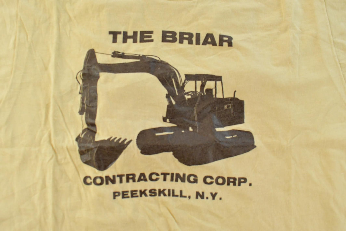Vintage 1980's Briar Contracting Construction T-Shirt Mens M from propervintagecanada