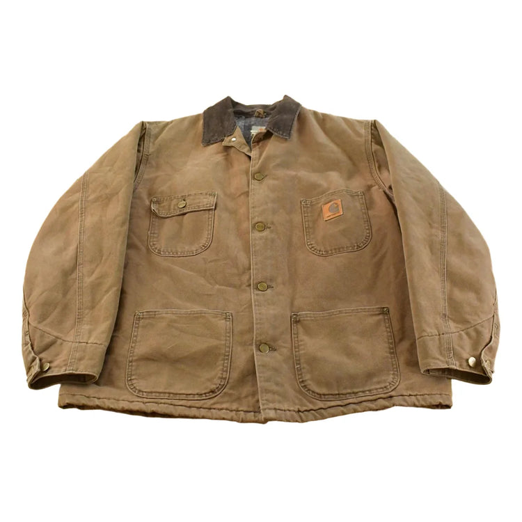 Vintage 1980's Carhartt Blanket Lined Chore Barn Jacket Men's L from propervintagecanada