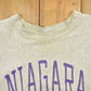 Vintage 1980's Champion Reverse Weave Warm-up Collegiate Crewneck University of Niagara Heavily Distressed Men's 2XL from propervintagecanada