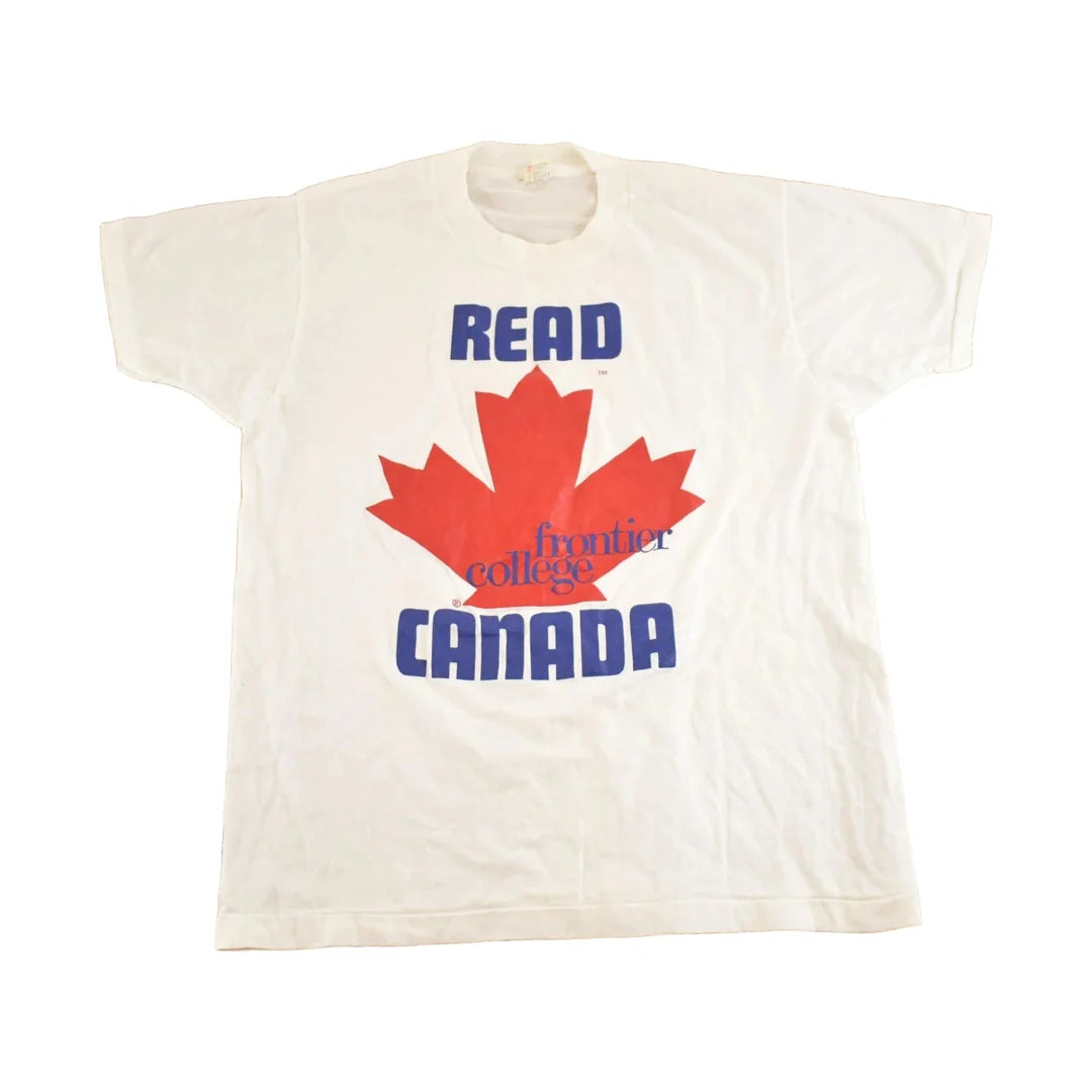 Vintage 1980's Frontier College Read Canada Souvenir Travel T-Shirt Mens M from propervintagecanada