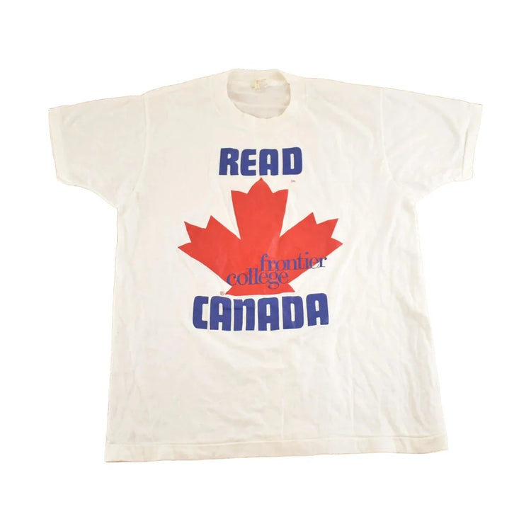 Vintage 1980's Frontier College Read Canada Souvenir Travel T-Shirt Mens M from propervintagecanada