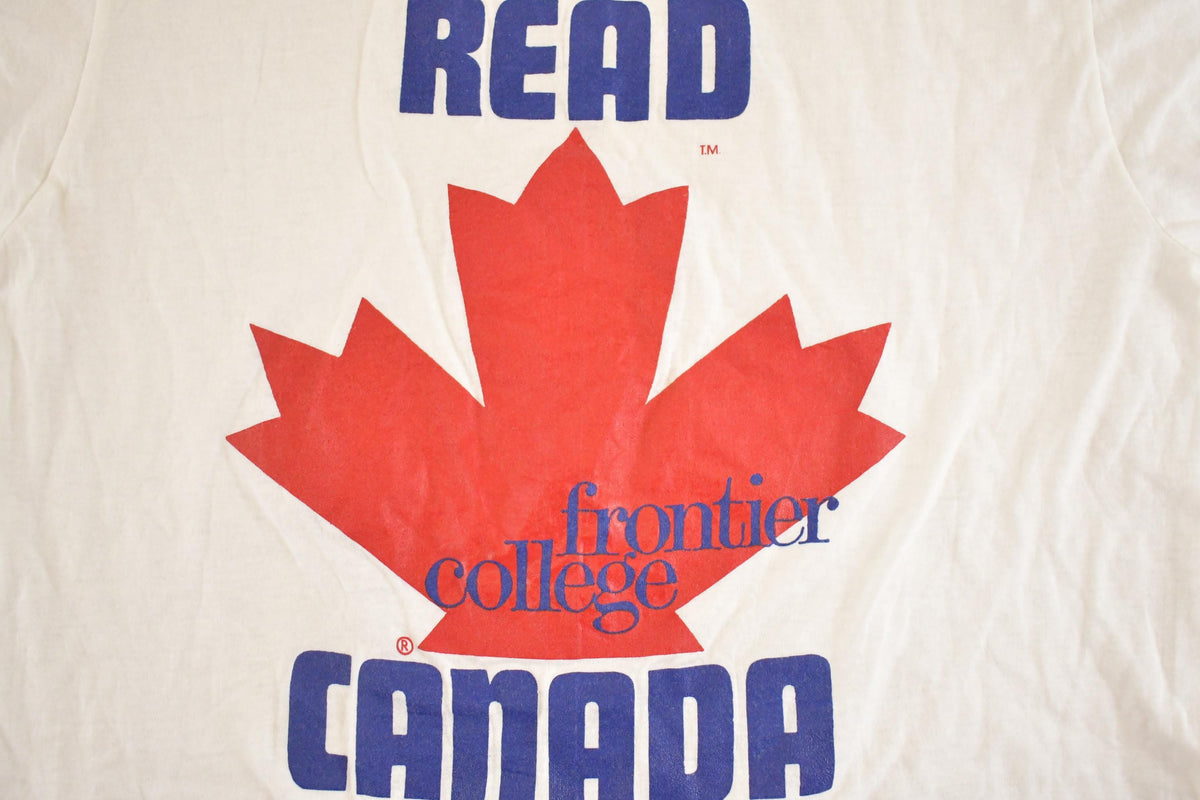 Vintage 1980's Frontier College Read Canada Souvenir Travel T-Shirt Mens M from propervintagecanada