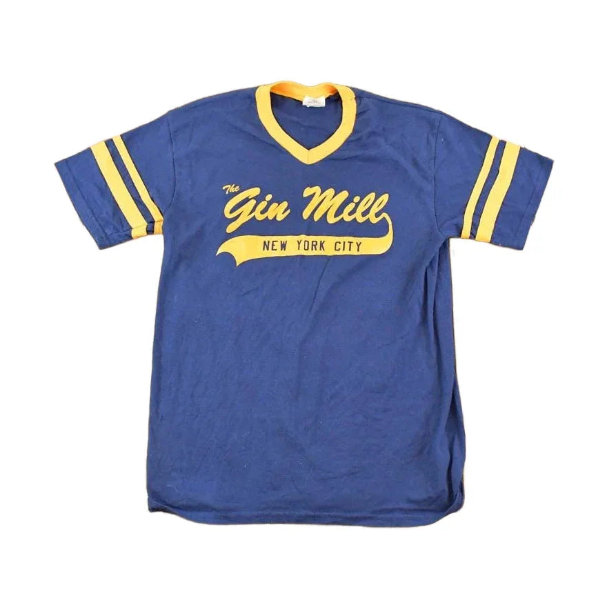 Vintage 1980's Gin Mill New York City Baseball Jersey Travel T-Shirt Men's M from propervintagecanada