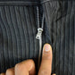 Vintage 1980's Grey Pinstripe Wool Trousers Men's XL 38 x 28 from propervintagecanada