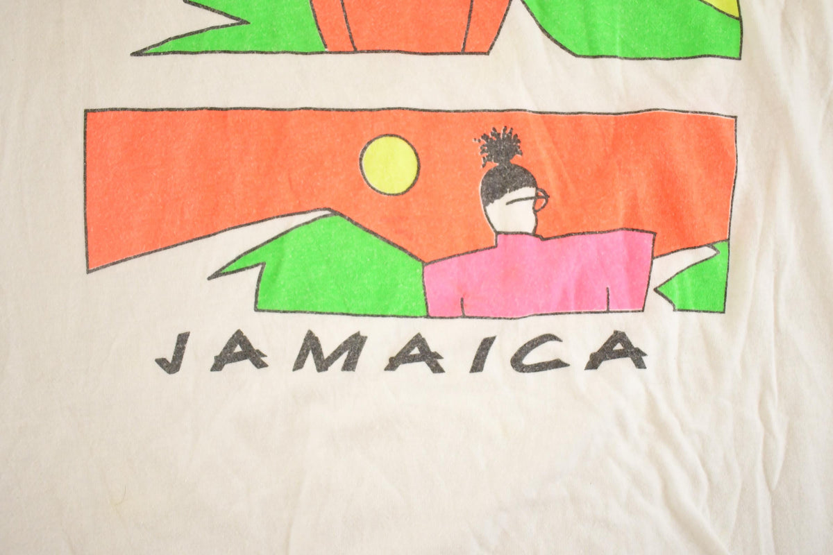 Vintage 1980's Jamaica Neon Souvenir Travel T-Shirt Mens M from propervintagecanada