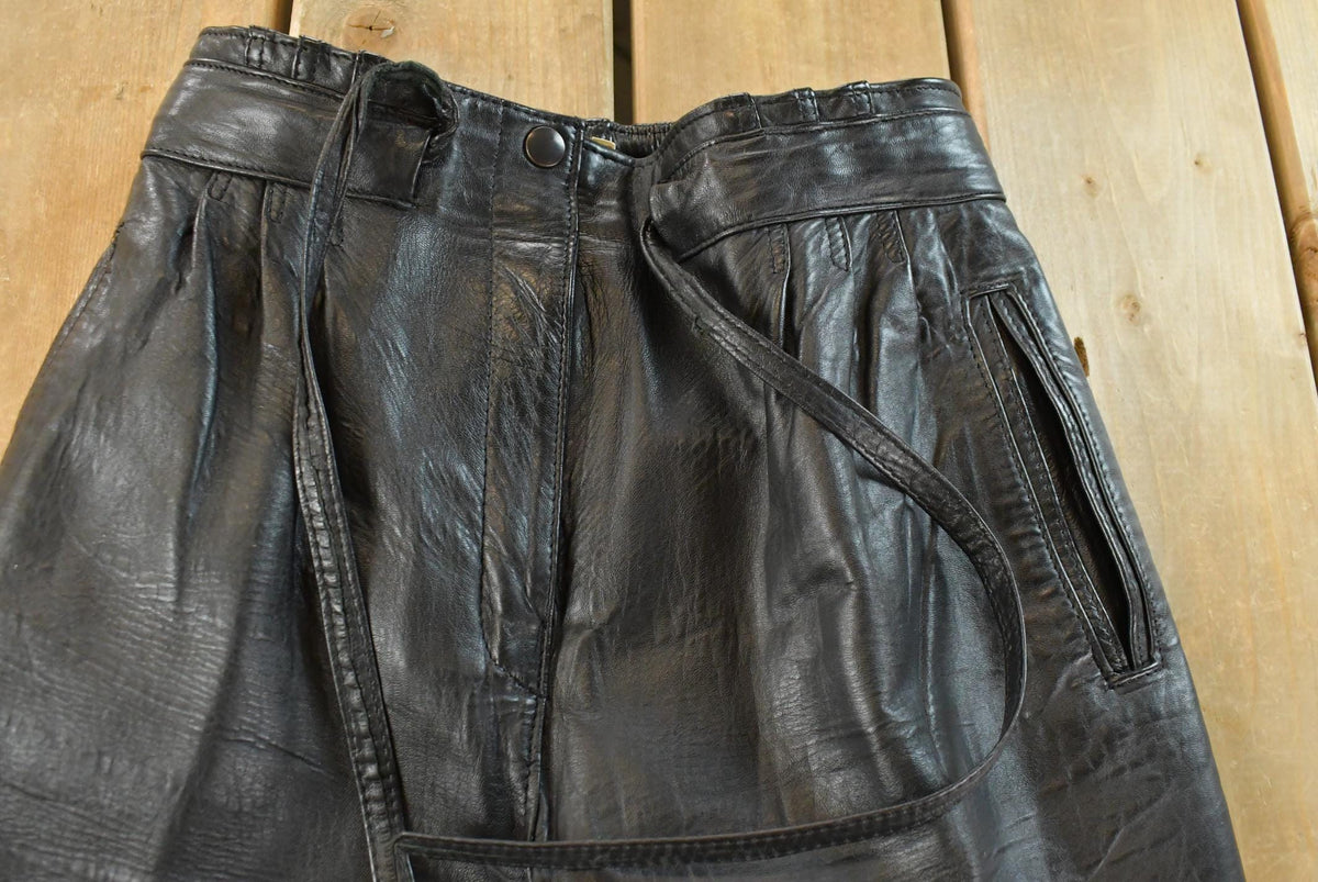 Vintage 1980's Leather Pants Women's 27 x 29 from propervintagecanada