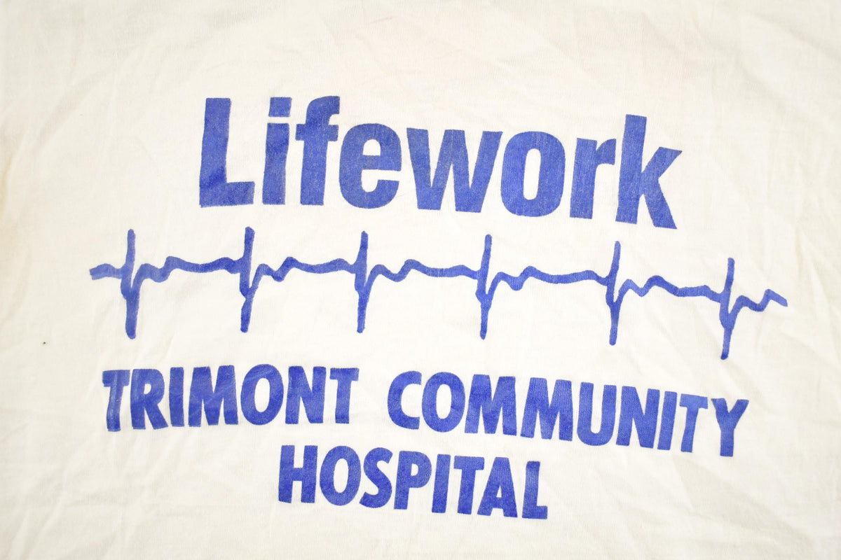 Vintage 1980's Life's Work Souvenir Ringer T-Shirt Mens S from propervintagecanada