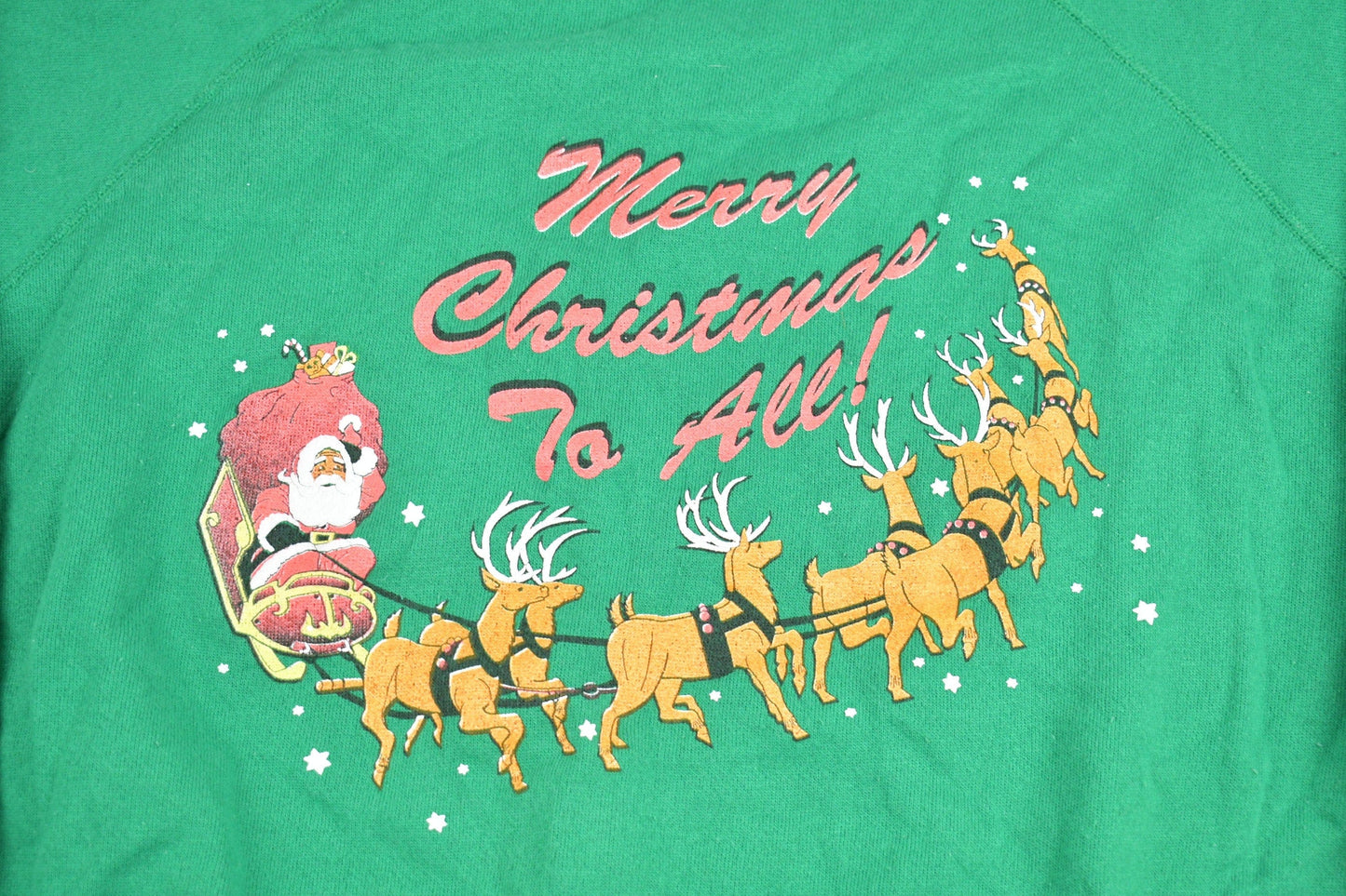 Vintage 1980's Merry Christmas To All Crewneck Sweater Men's Medium from propervintagecanada