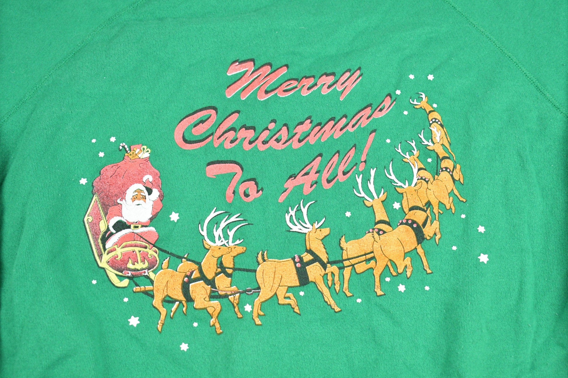 Vintage 1980's Merry Christmas To All Crewneck Sweater Men's Medium from propervintagecanada