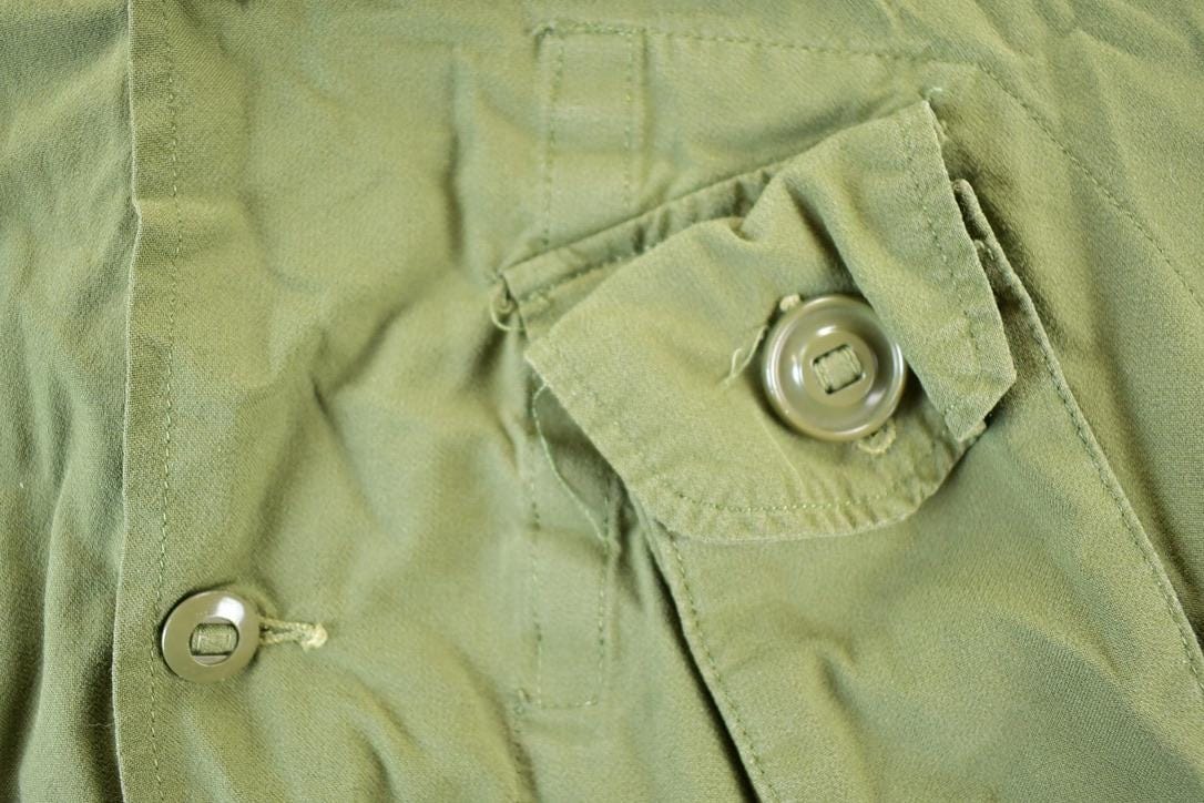 Vintage 1980's Military Button Up Shirt Mens L from propervintagecanada