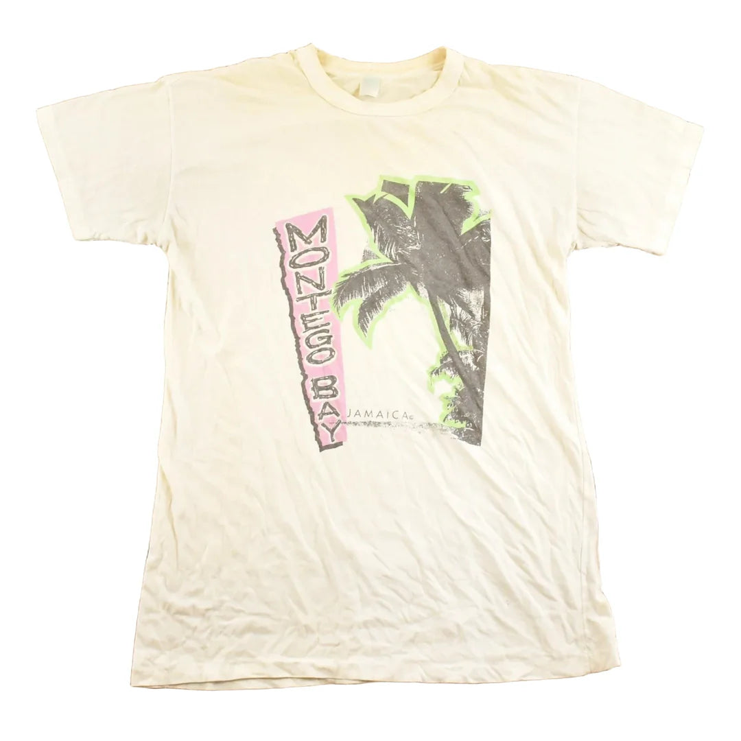 Vintage 1980's Montego Bay Jamaica Souvenir Travel T-Shirt Mens M from propervintagecanada