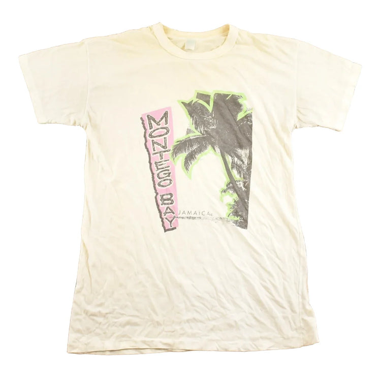 Vintage 1980's Montego Bay Jamaica Souvenir Travel T-Shirt Mens M from propervintagecanada