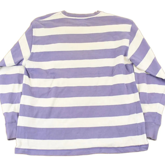 Vintage 1980's Polo Ralph Lauren Striped Crown Crest Crewneck Sweatshirt Men's Medium from propervintagecanada