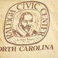 Vintage 1980's Raleigh Civic Centre Souvenir Travel Ringer T-Shirt Men's XS from propervintagecanada