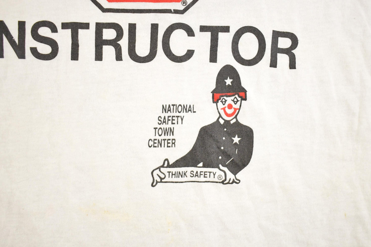 Vintage 1980's Safety Town Instructor Souvenir Ringer T-Shirt Mens L from propervintagecanada