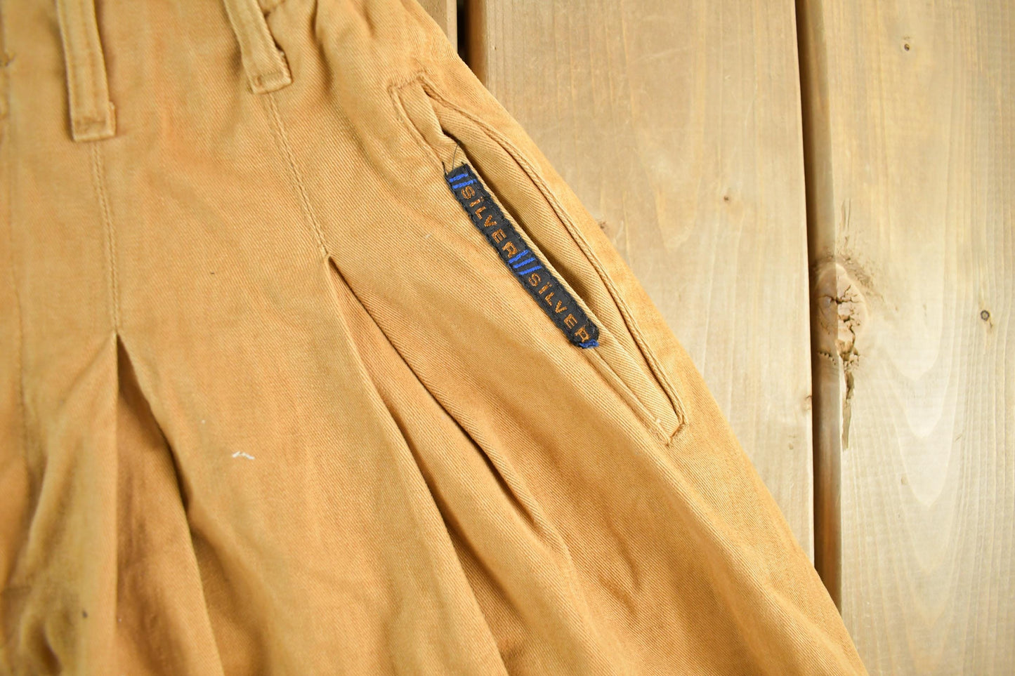 Vintage 1980's Sliver High Waisted Pleated Skirt Women's Medium 27 from propervintagecanada