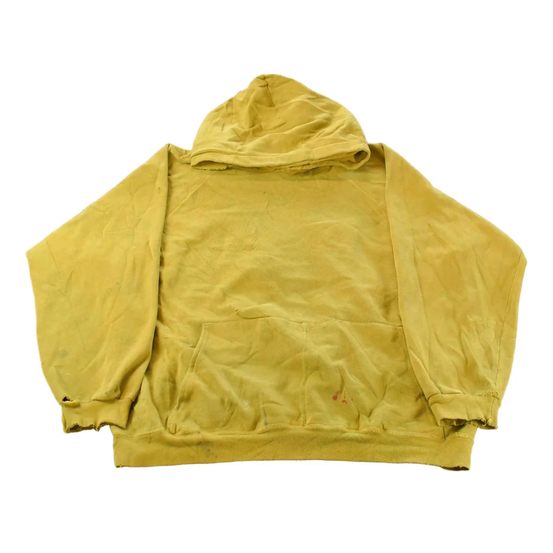 Vintage 1980's Thrashed Blank Hoodie Sweatshirt Men's XL from propervintagecanada