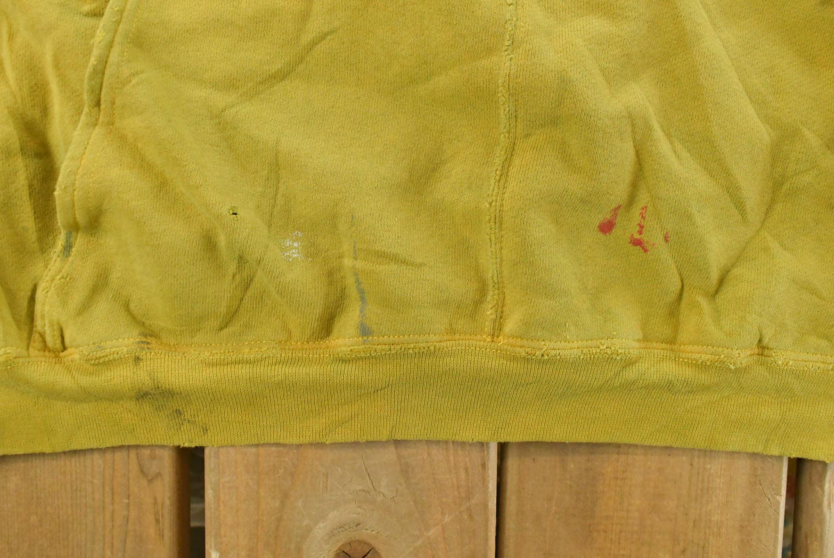 Vintage 1980's Thrashed Blank Hoodie Sweatshirt Men's XL from propervintagecanada