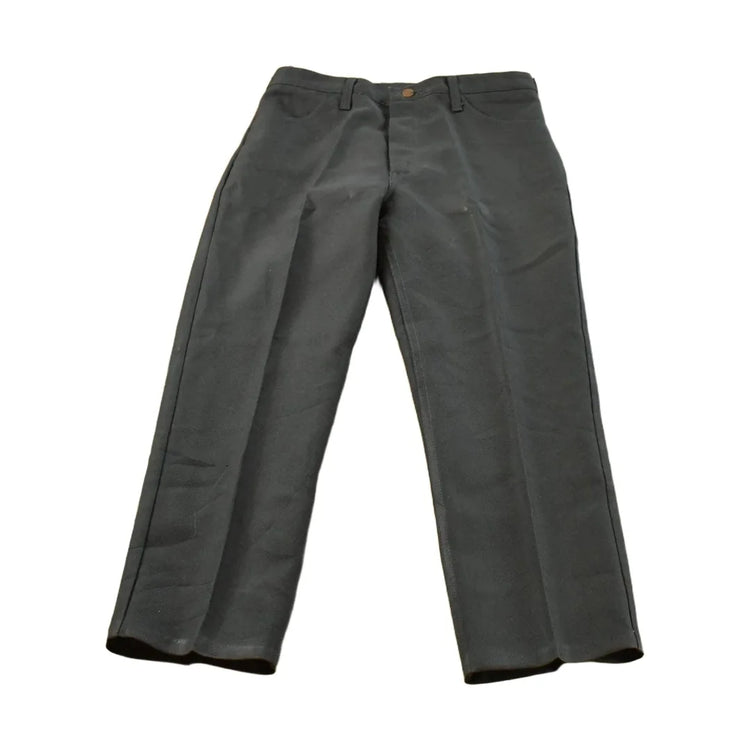 Vintage 1980's Wrangler Black Polyester Trouser Pants Men's 32 x 25 from propervintagecanada