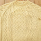 Vintage 1980s 100% Wool Cable Knit Crewneck Sweater from propervintagecanada
