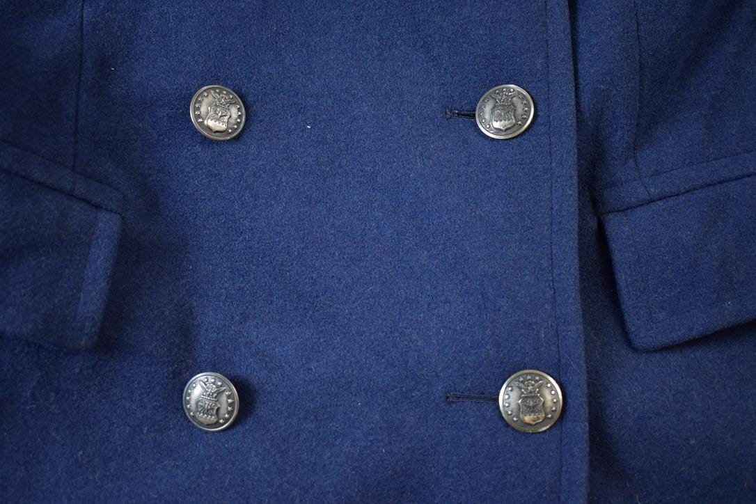 Vintage 1980s 100% Wool Double Breasted Military Overcoat Men's Medium from propervintagecanada