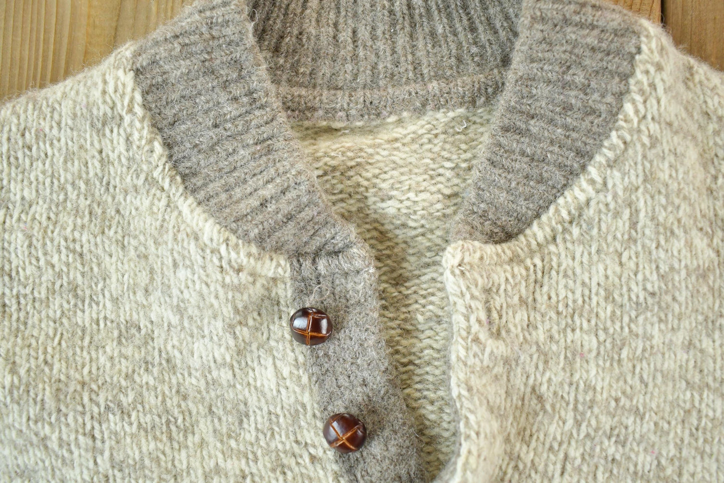 Vintage 1980s 100% Wool Knit Sweater Men's Small from propervintagecanada
