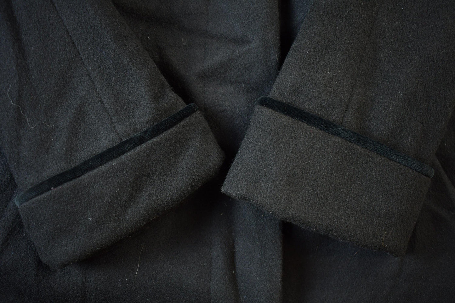 Vintage 1980s 100% Wool Long Trench Coat Made In USA from propervintagecanada