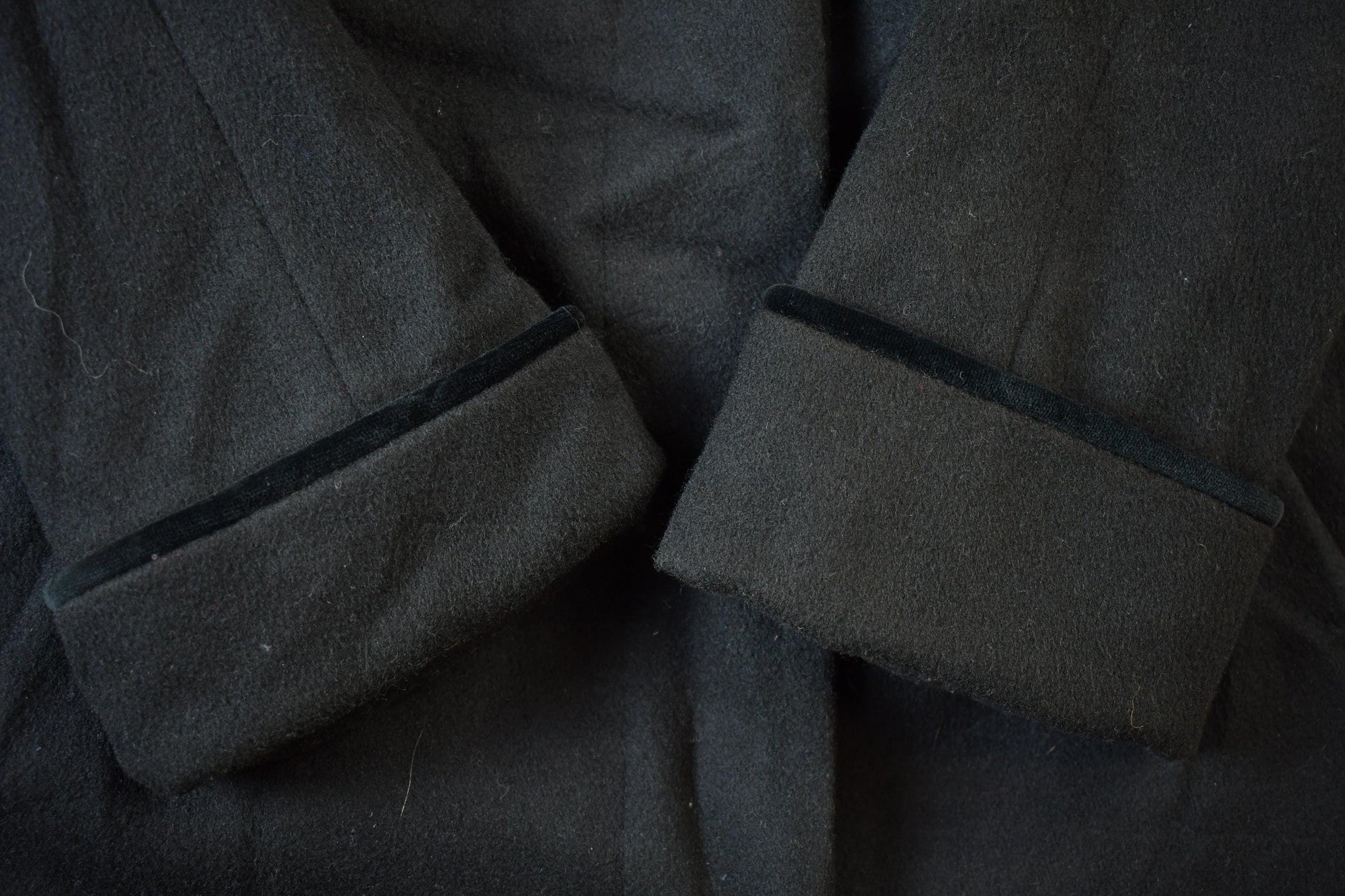 Vintage 1980s 100% Wool Long Trench Coat Made In USA from propervintagecanada