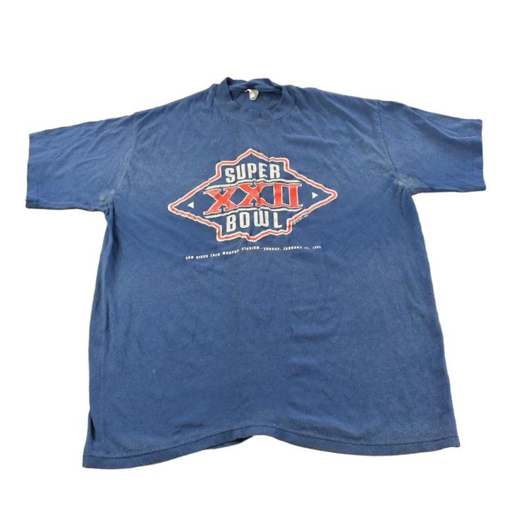 Vintage 1980s 1987 SuperBowl 22 XXII Graphic T-Shirt Men's Men's Medium from propervintagecanada