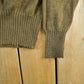 Vintage 1980s 1990s Military Olive Henley Knit Sweater Men's Medium from propervintagecanada