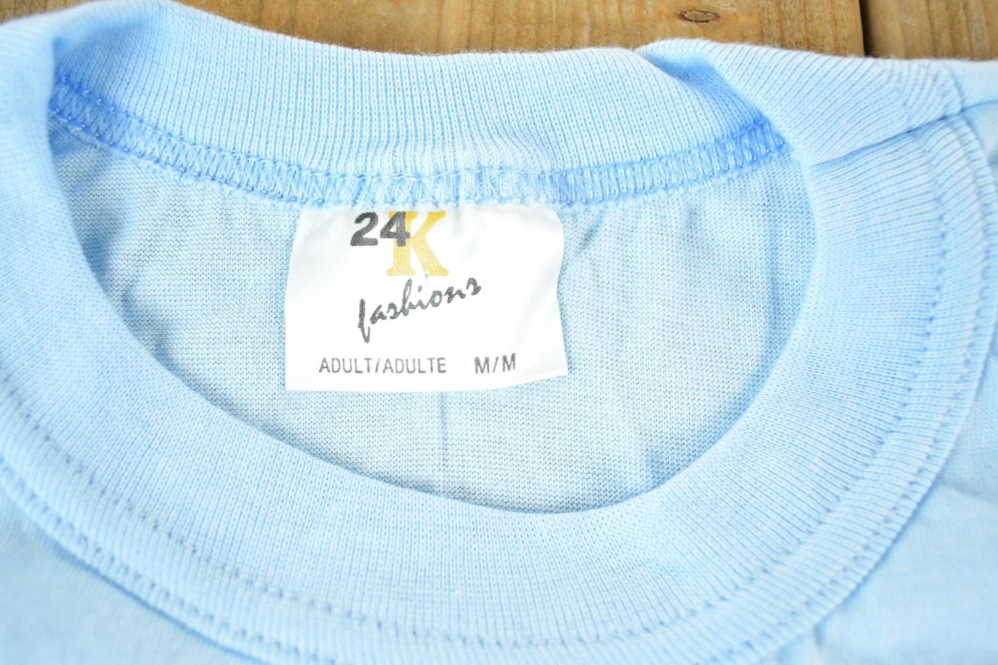 Vintage 1980s 24K Fashion Ringer Sleeve Souvenir T-Shirt Mens S from propervintagecanada