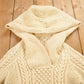 Vintage 1980s 3D Cable Knit Hoodie Men's Small from propervintagecanada