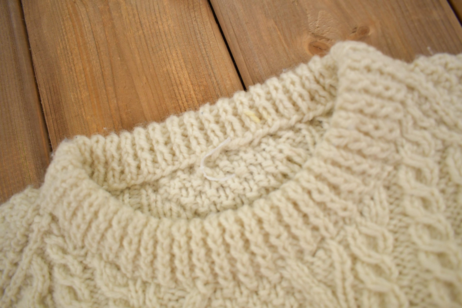 Vintage 1980s 3D Cable Knit Sweater Men's Large from propervintagecanada