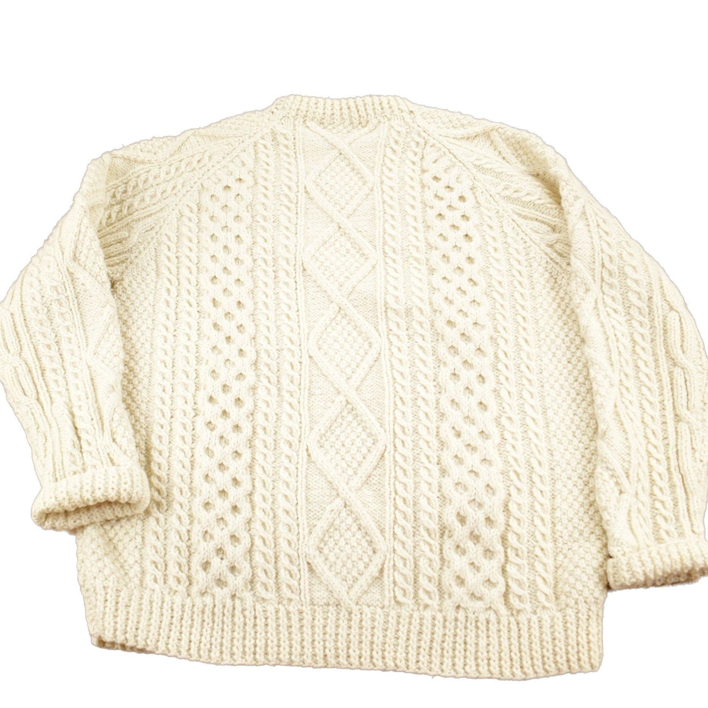 Vintage 1980s 3D Cable Knit Sweater Men's Large from propervintagecanada
