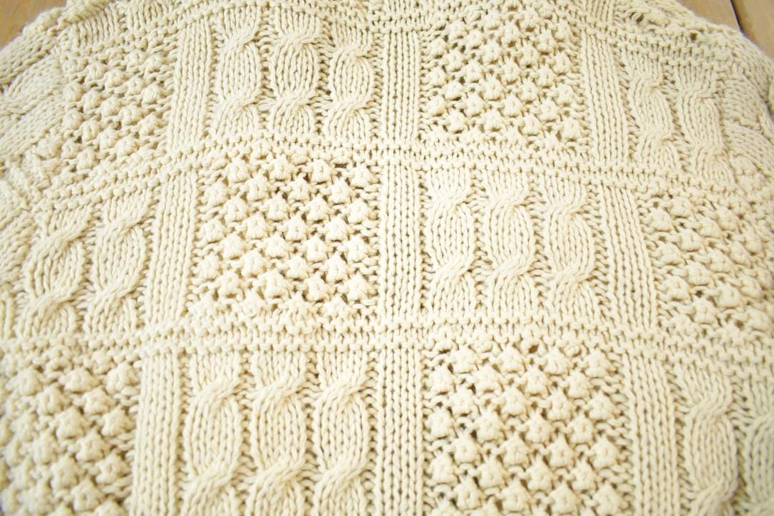 Vintage 1980s 3D Knit Cardigan Sweater Men's L from propervintagecanada