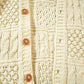 Vintage 1980s 3D Knit Cardigan Sweater Men's L from propervintagecanada