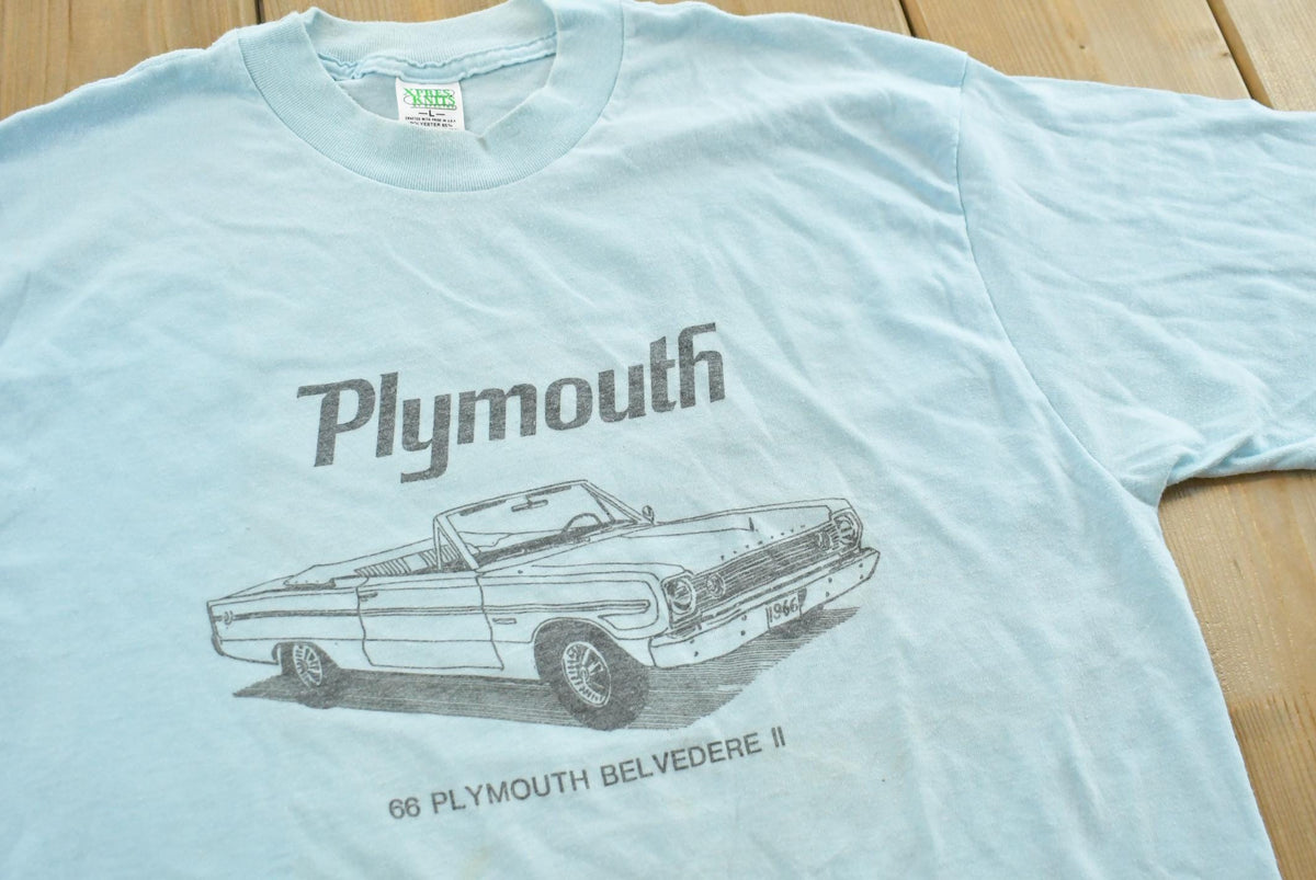 Vintage 1980s 66 Plymouth Belvedere Single Stitch Car T-Shirt Mens S from propervintagecanada