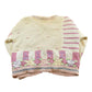 Vintage 1980s Absolutely No Jeans Funky Abstract Embroidered Knit Cardigan Sweater Women's 2XL from propervintagecanada