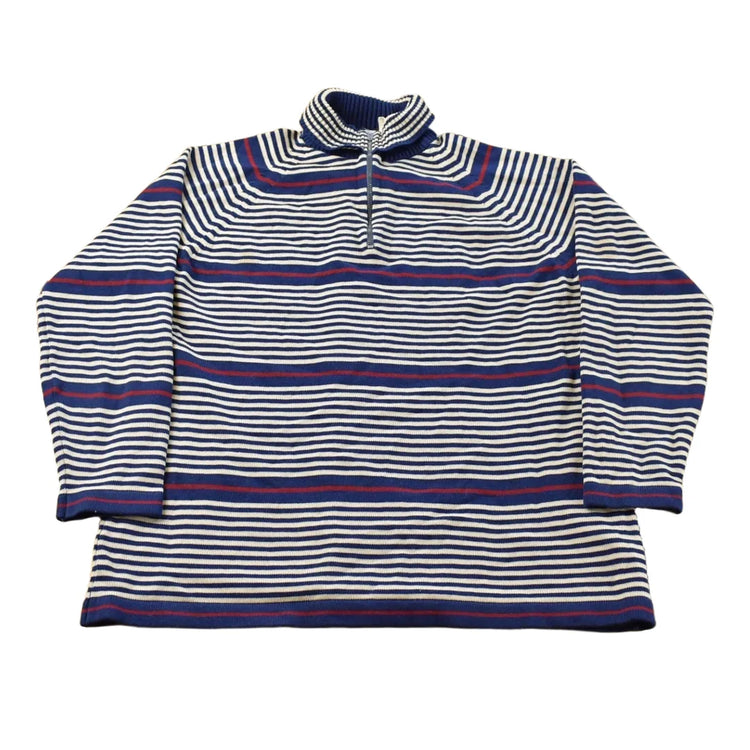 Vintage 1980s Acrylic Quarter Zip Knit Turtle Neck Sweater Women's S from propervintagecanada