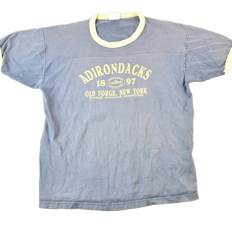 Vintage 1980s Adirondacks Old Forge New York Souvenir T-Shirt Mens L from propervintagecanada