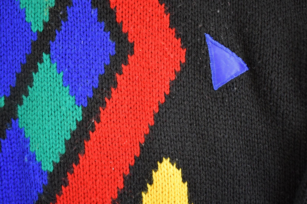 Vintage 1980s Adrian Spencer Knit Crewneck Sweater Men's S from propervintagecanada