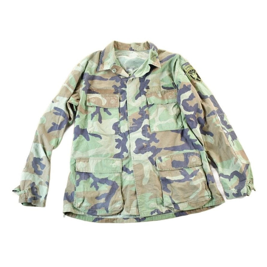 Vintage 1980s Airborne Military Button Up Shirt Mens L from propervintagecanada