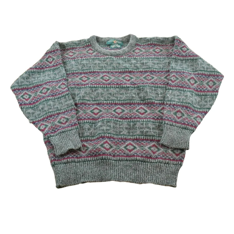 Vintage 1980s Alan Paine Knit Alpaca Lambswool Crewneck Sweatshirt Mens M from propervintagecanada