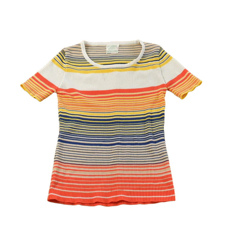 Vintage 1980s Alex Colman Ribbed Knit T-Shirt Women's S from propervintagecanada