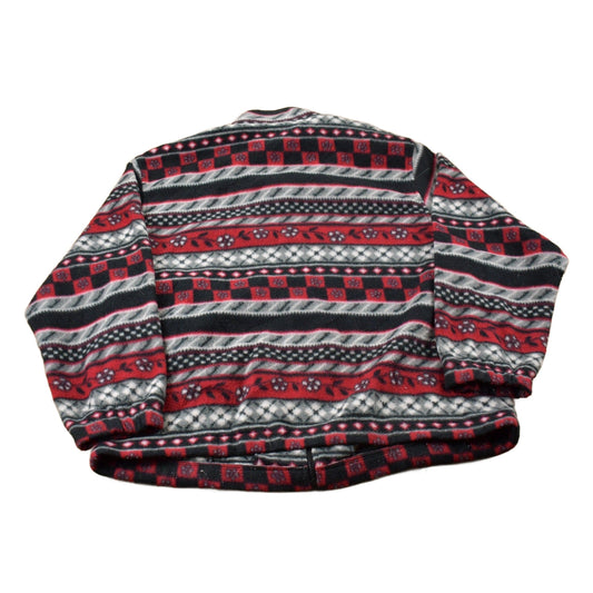Vintage 1980s Alfred Dunner All Over Print Full Zip Fleece Sweater Men's Large from propervintagecanada