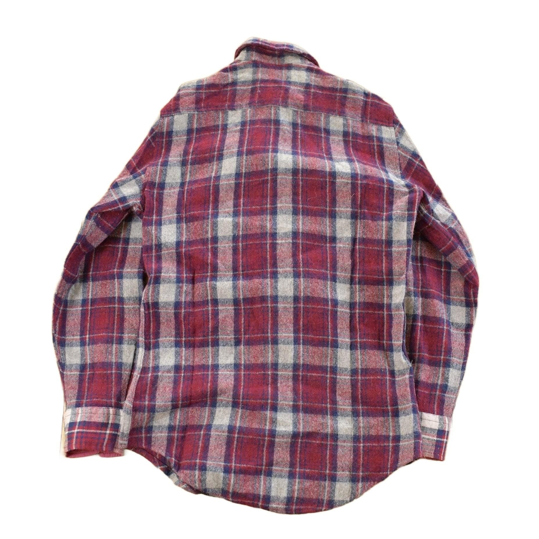 Vintage 1980s Allen Wickfield Plaid Wool Flannel Button Up Shirt Men's Small from propervintagecanada