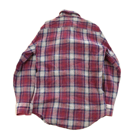 Vintage 1980s Allen Wickfield Plaid Wool Flannel Button Up Shirt Men's Small from propervintagecanada