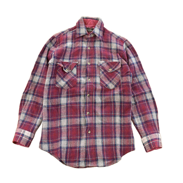 Vintage 1980s Allen Wickfield Plaid Wool Flannel Button Up Shirt Men's Small from propervintagecanada