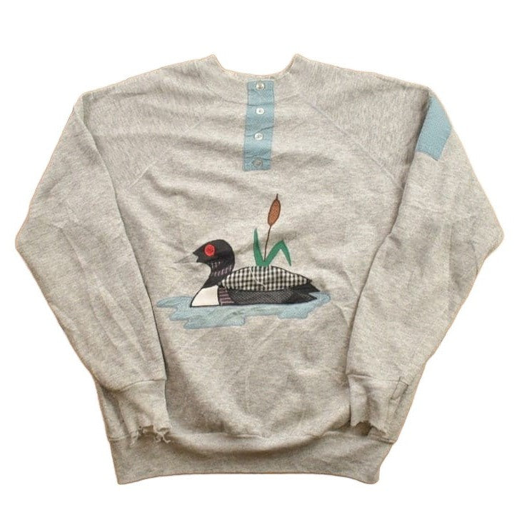Vintage 1980s American Fleecewear Duck Crewneck Sweatshirt Men's Medium from propervintagecanada